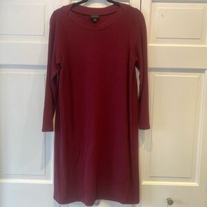 J. Jill size Medium Elegant Burgundy Long Sleeve Dress